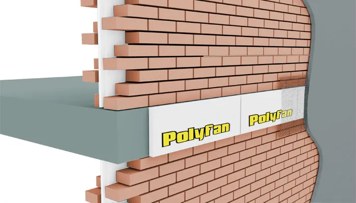 Placas de Polyfan en el borde de una losa