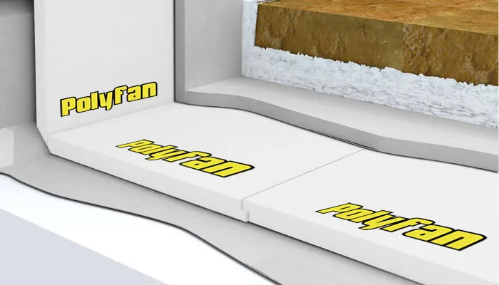 Terraza jardín con placas de Polyfan sobre la membrana